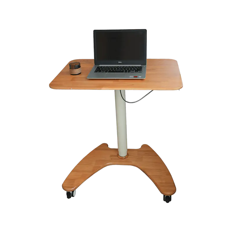 SK06-01 Natural Wood Style Pneumatic Height-Adjustable Desk