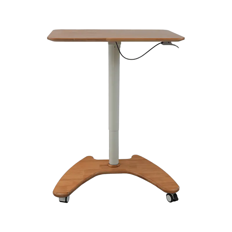 SK06-01 Natural Wood Style Pneumatic Height-Adjustable Desk